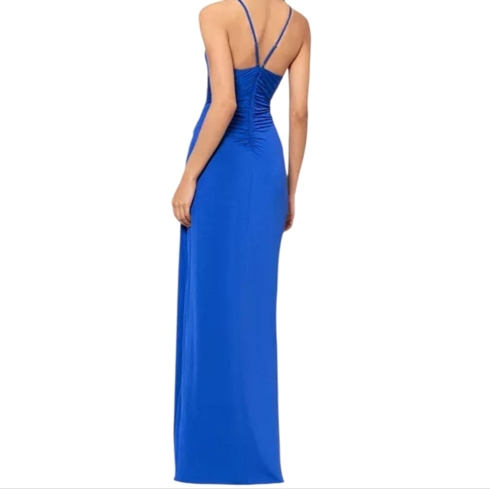 B&A by Betsy & Adam Blue Maxi Dress Size 14 - Picture 3 of 7